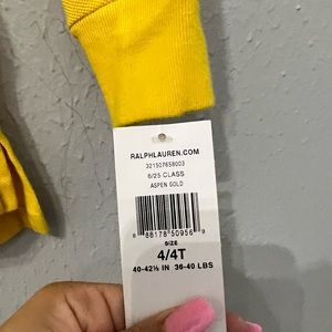 NWT YELLOW POLO LONG SLEEVE 4T